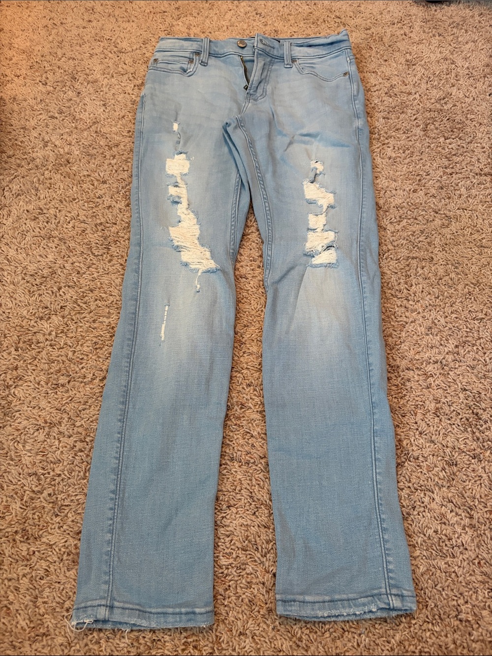 Hollister Light Blue Ripped Skinny Jeans